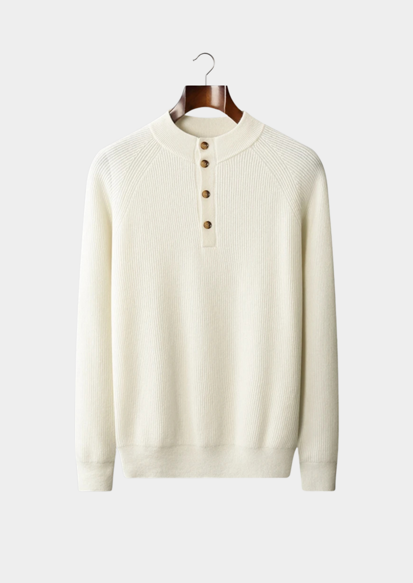 MAGLIONE CON BOTTONI IN 100% CASHMERE
