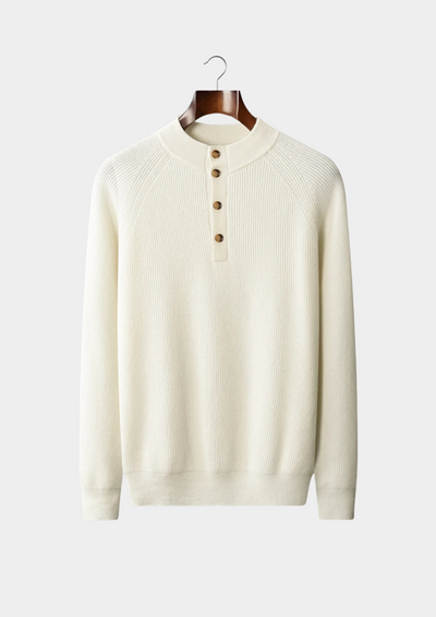 MAGLIONE CON BOTTONI IN 100% CASHMERE