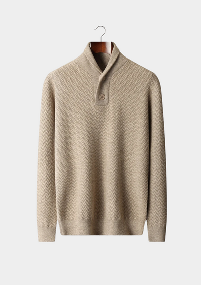 MAGLIONE CON BOTTONI A ZIGZAG IN 100% CASHMERE