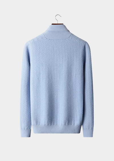 MAGLIONE CON BOTTONI A ZIGZAG IN 100% CASHMERE