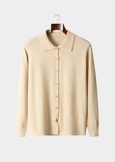CARDIGAN POLO 100% CASHMERE