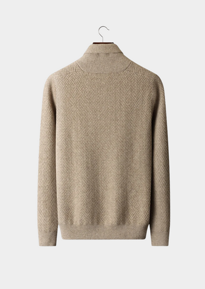 MAGLIONE CON BOTTONI A ZIGZAG IN 100% CASHMERE