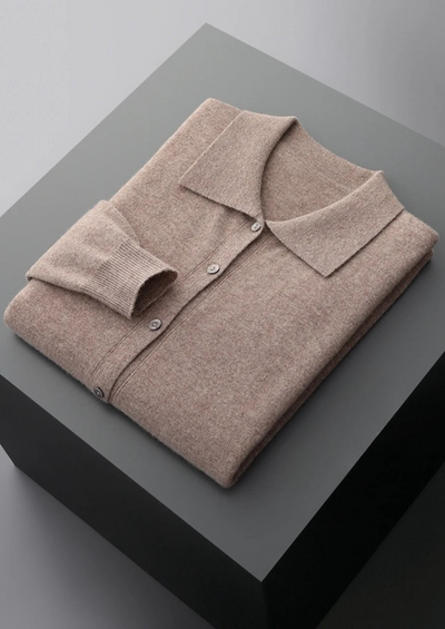 CARDIGAN POLO 100% CASHMERE