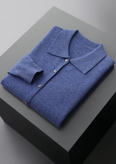 CARDIGAN POLO 100% CASHMERE