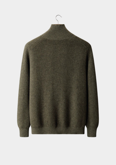 CARDIGAN COLLO ALTO A COSTINE IN 100% CASHMERE