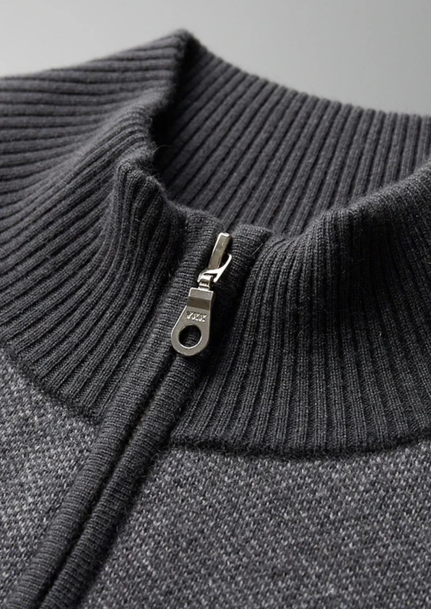 CARDIGAN CON ZIP JACQUARD 100% CASHMERE