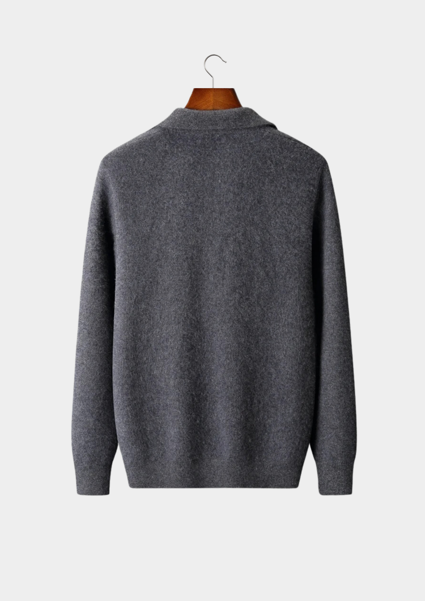 CARDIGAN POLO CON ZIP IN 100% CASHMERE