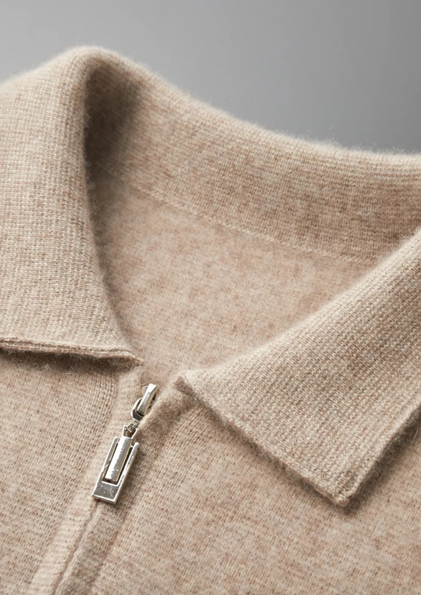 CARDIGAN CON ZIP IN 100% CASHMERE
