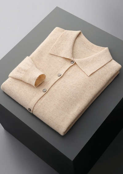 CARDIGAN POLO 100% CASHMERE