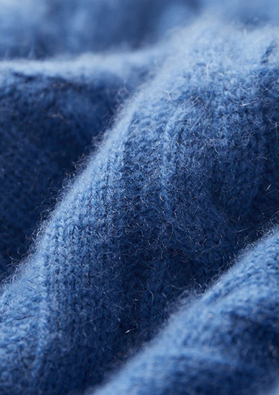FELPA CON CAPPUCCIO E ZIP IN MAGLIA A TRECCE 100% CASHMERE