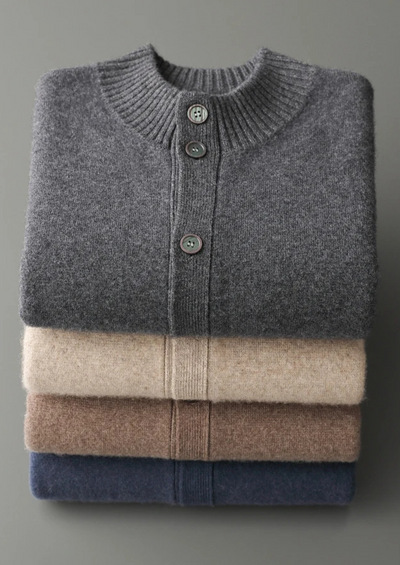 CARDIGAN CON BOTTONI IN 100% CASHMERE