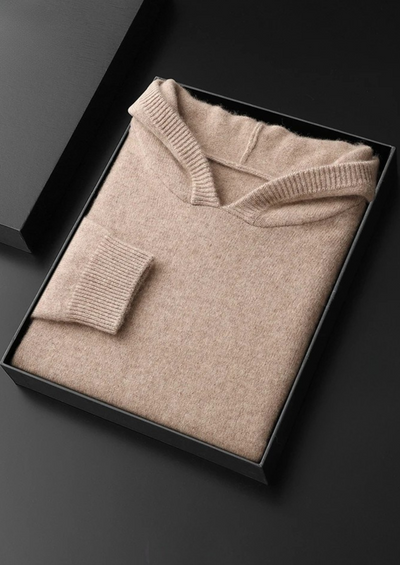 FELPA CON CAPPUCCIO PER IL TEMPO LIBERO 100% CASHMERE