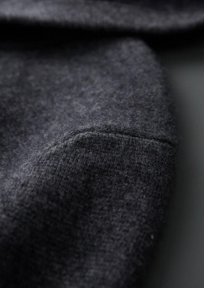 FELPA CON CAPPUCCIO E ZIP IN 100% CASHMERE