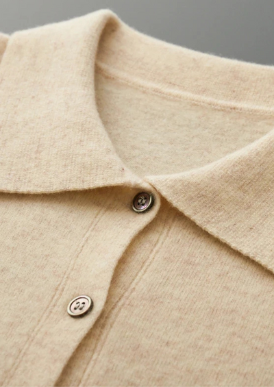 CARDIGAN POLO 100% CASHMERE