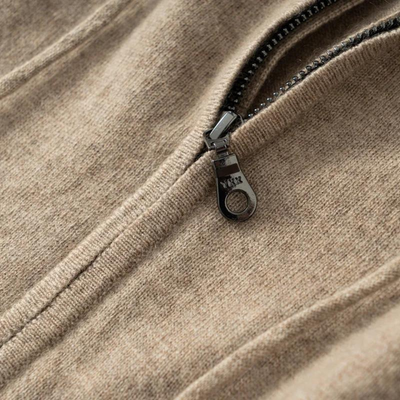 GILET CON CAPPUCCIO 100% CASHMERE