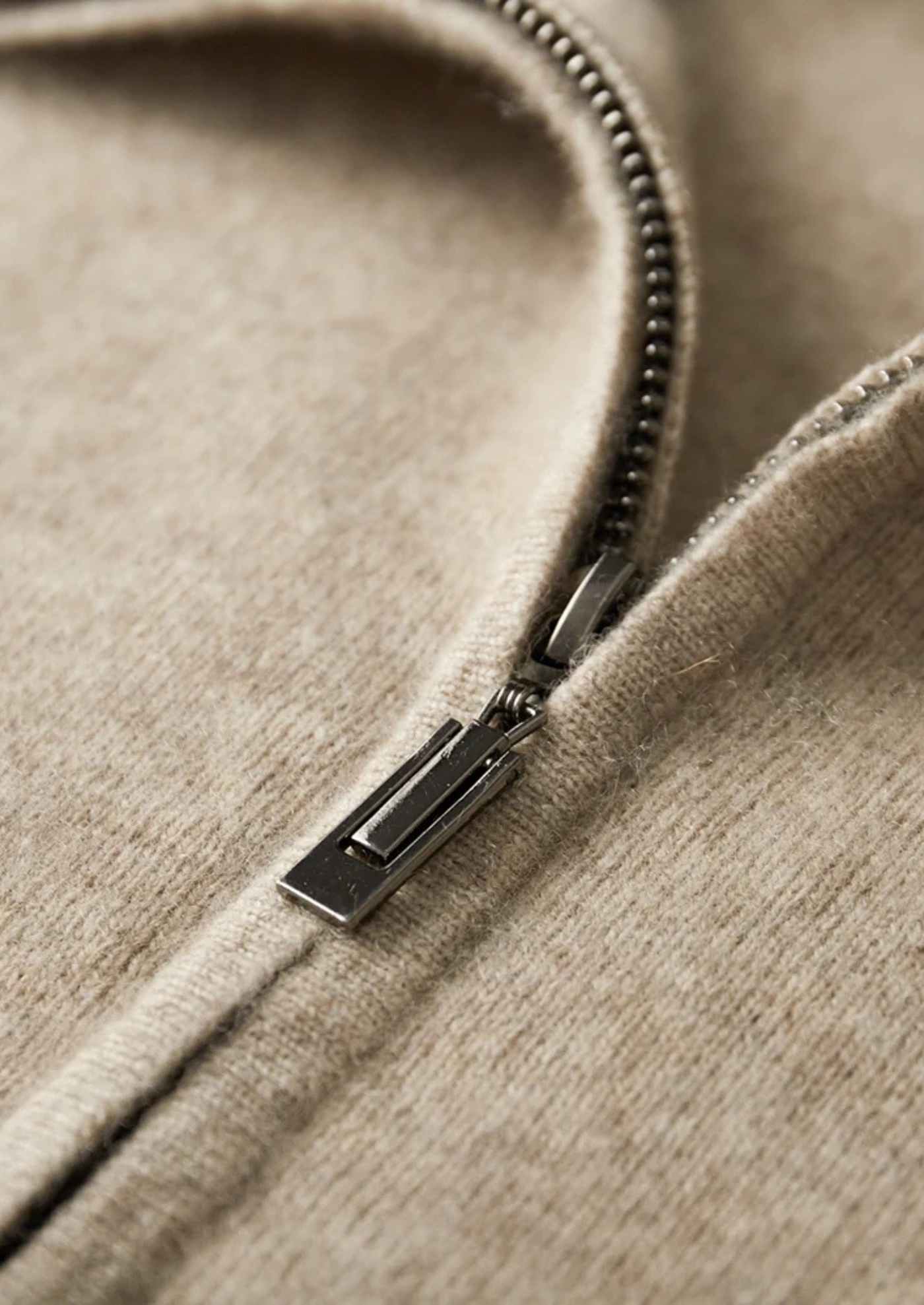 CARDIGAN POLO CON ZIP IN 100% CASHMERE