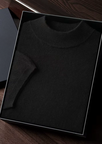 T-SHIRT A COLLO ALTO 100% CASHMERE