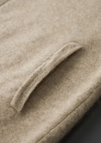 CARDIGAN POLO CON ZIP IN 100% CASHMERE