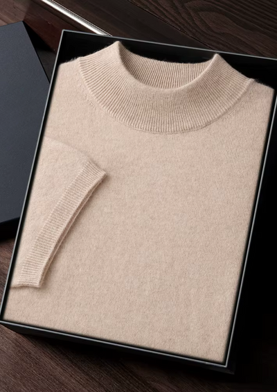 T-SHIRT A COLLO ALTO 100% CASHMERE