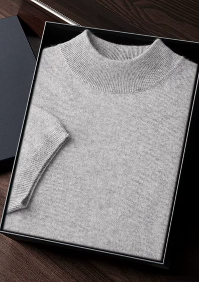 T-SHIRT A COLLO ALTO 100% CASHMERE
