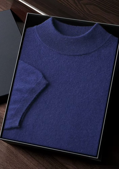 T-SHIRT A COLLO ALTO 100% CASHMERE