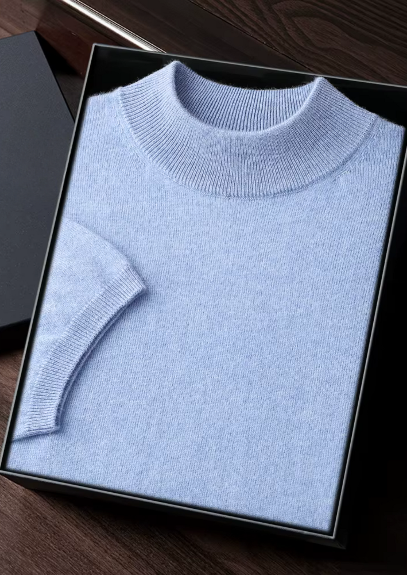 T-SHIRT A COLLO ALTO 100% CASHMERE