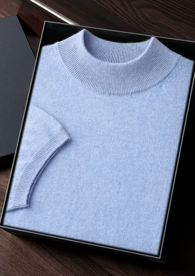 T-SHIRT A COLLO ALTO 100% CASHMERE