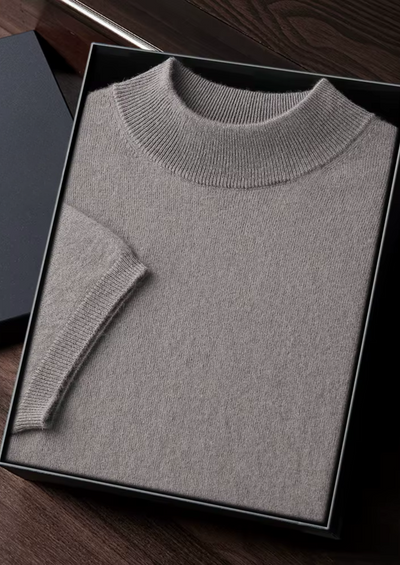 T-SHIRT A COLLO ALTO 100% CASHMERE