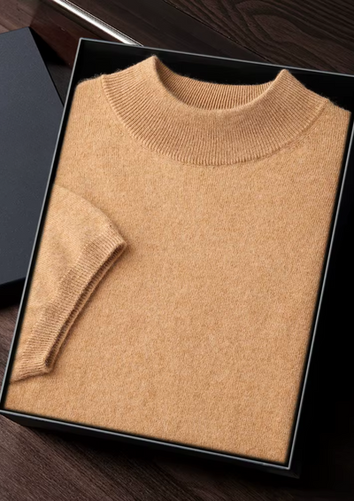 T-SHIRT A COLLO ALTO 100% CASHMERE