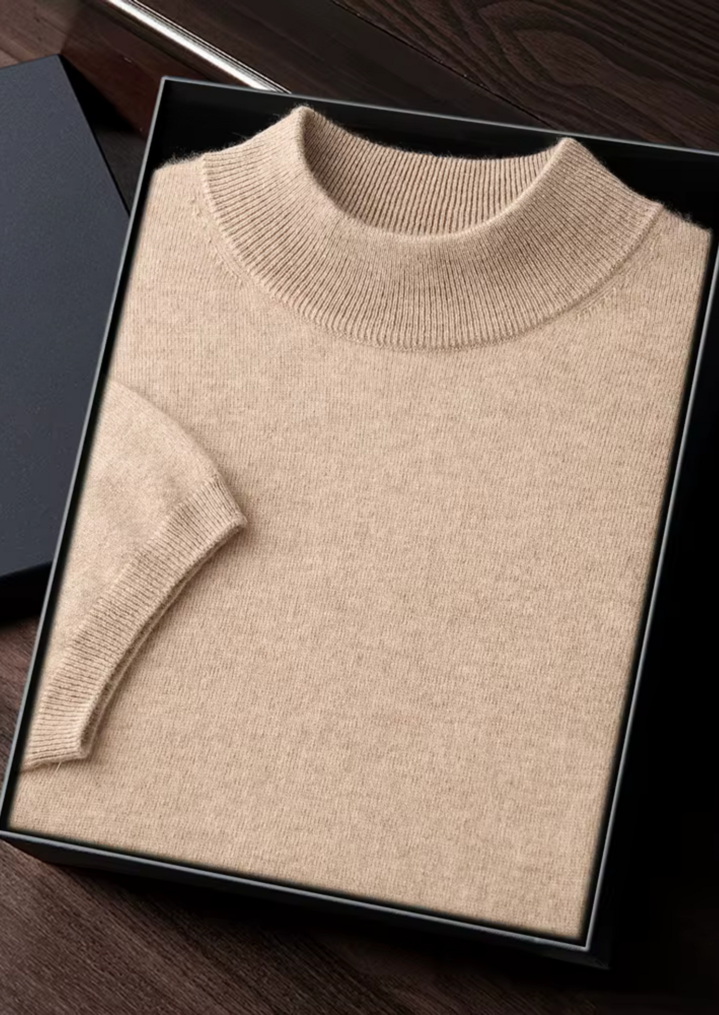 T-SHIRT A COLLO ALTO 100% CASHMERE