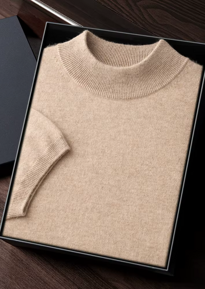 T-SHIRT A COLLO ALTO 100% CASHMERE