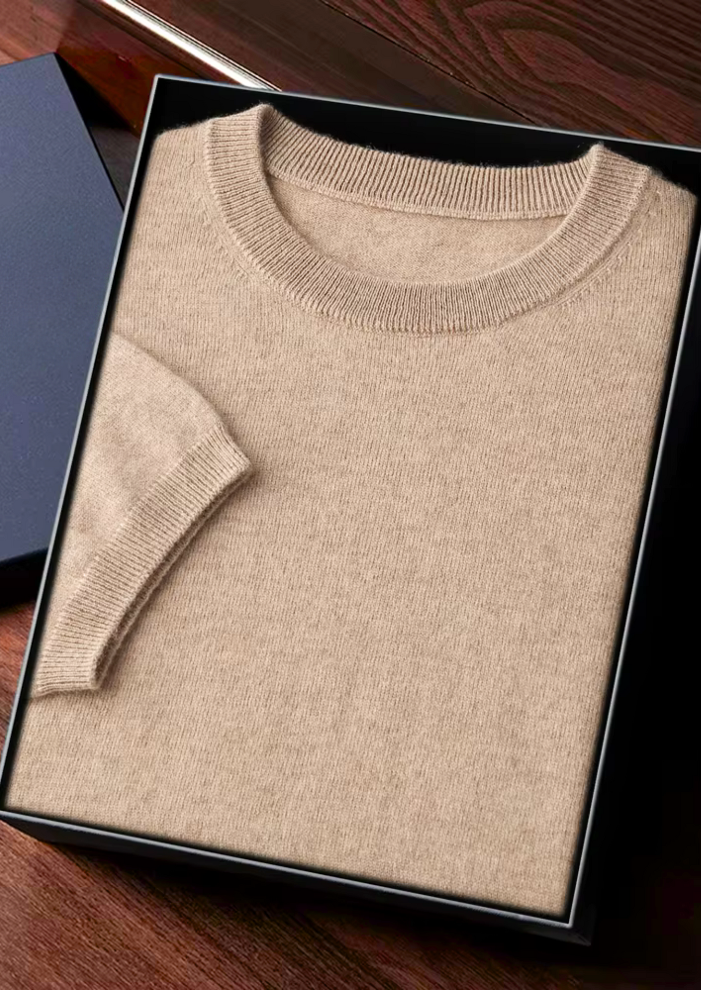 T-SHIRT CLASSICA A GIROCOLLO 100% CASHMERE