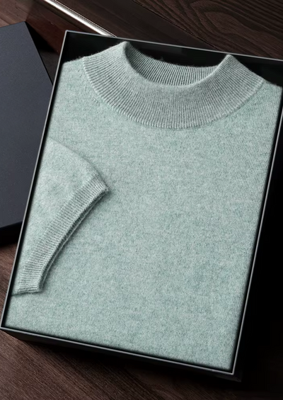 T-SHIRT A COLLO ALTO 100% CASHMERE