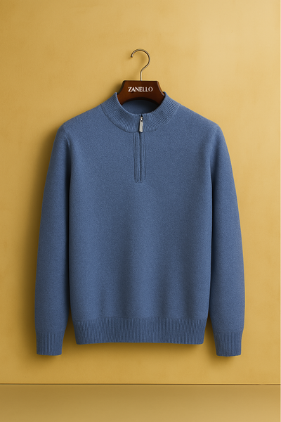 Valente™ | Maglia in lana merino mezza zip