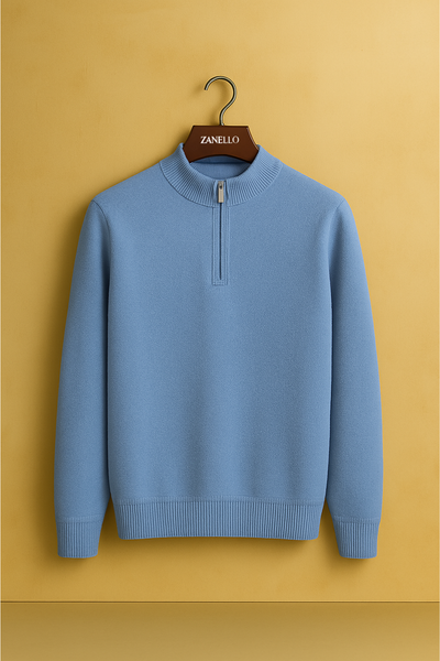 Valente™ | Maglia in lana merino mezza zip