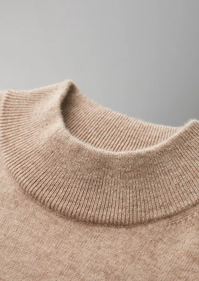 T-SHIRT A COLLO ALTO 100% CASHMERE