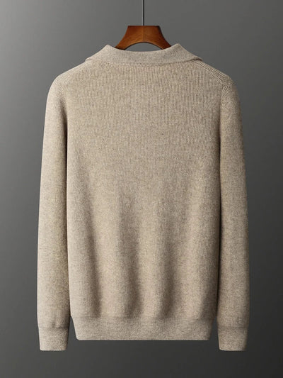 MAGLIONE 100% CASHMERE CON MEZZA ZIP