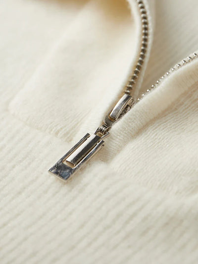 MAGLIONE 100% CASHMERE CON MEZZA ZIP