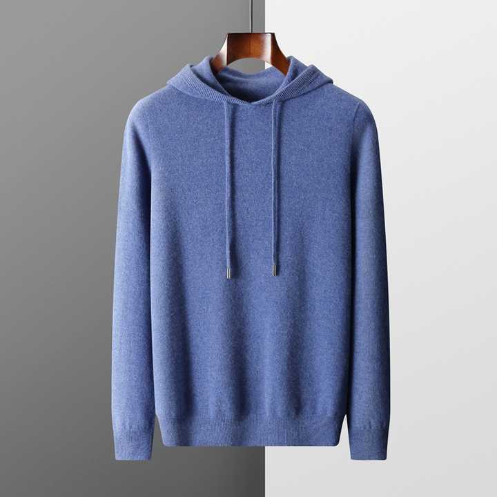 MAGLIONE CON CAPPUCCIO 100% CASHMERE