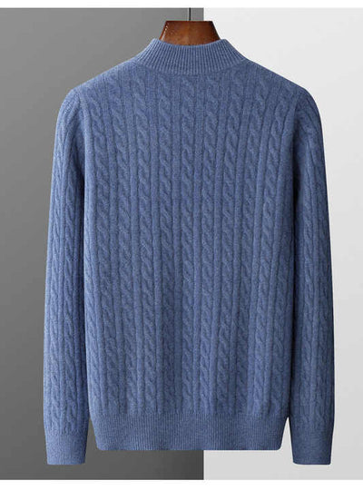 100% CASHMERE TESSUTO MEZZA ZIP