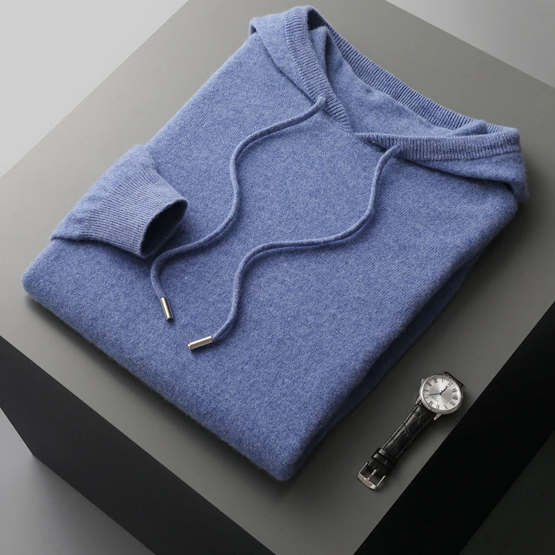 MAGLIONE CON CAPPUCCIO 100% CASHMERE