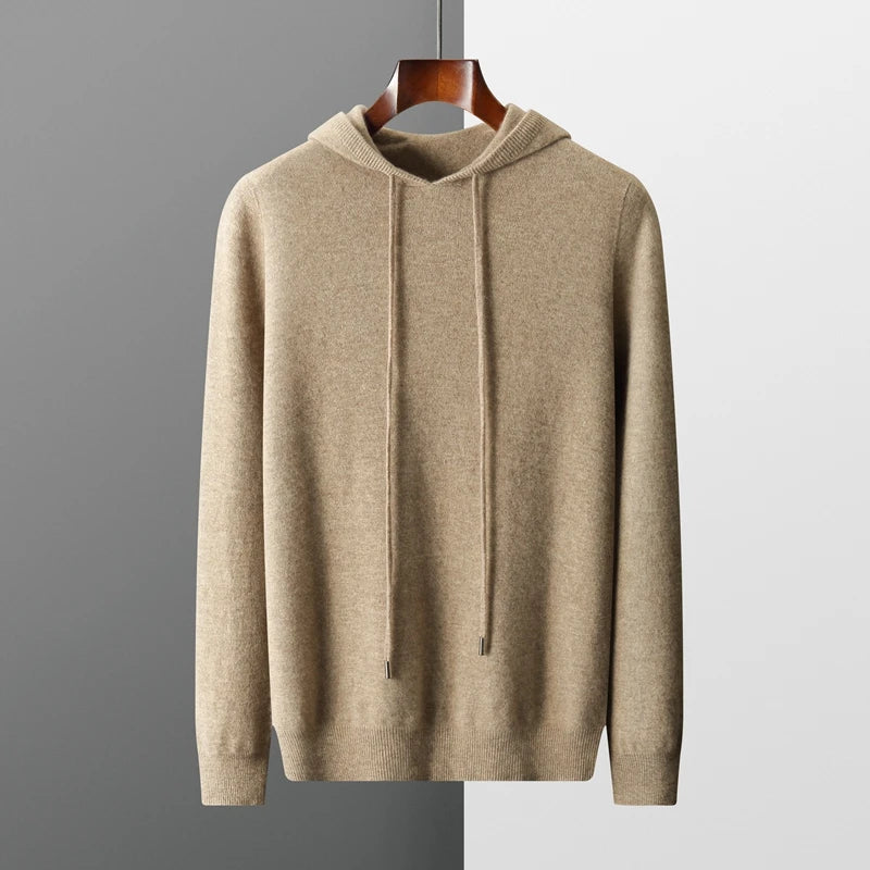 MAGLIONE CON CAPPUCCIO 100% CASHMERE