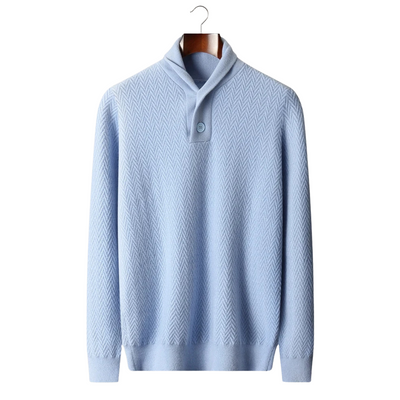 MAGLIONE CON BOTTONI A ZIGZAG IN 100% CASHMERE