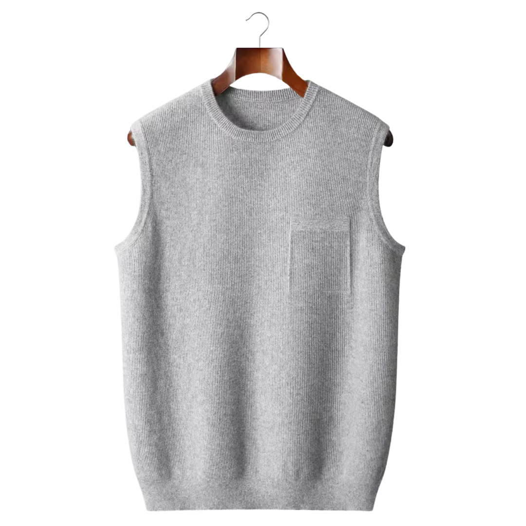 GILET GIROCOLLO 100% CASHMERE