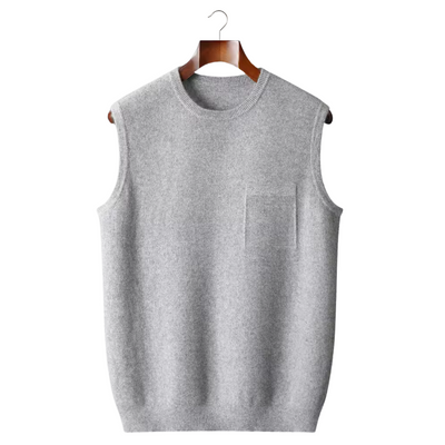 GILET GIROCOLLO 100% CASHMERE
