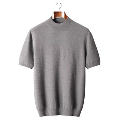 T-SHIRT A COLLO ALTO 100% CASHMERE
