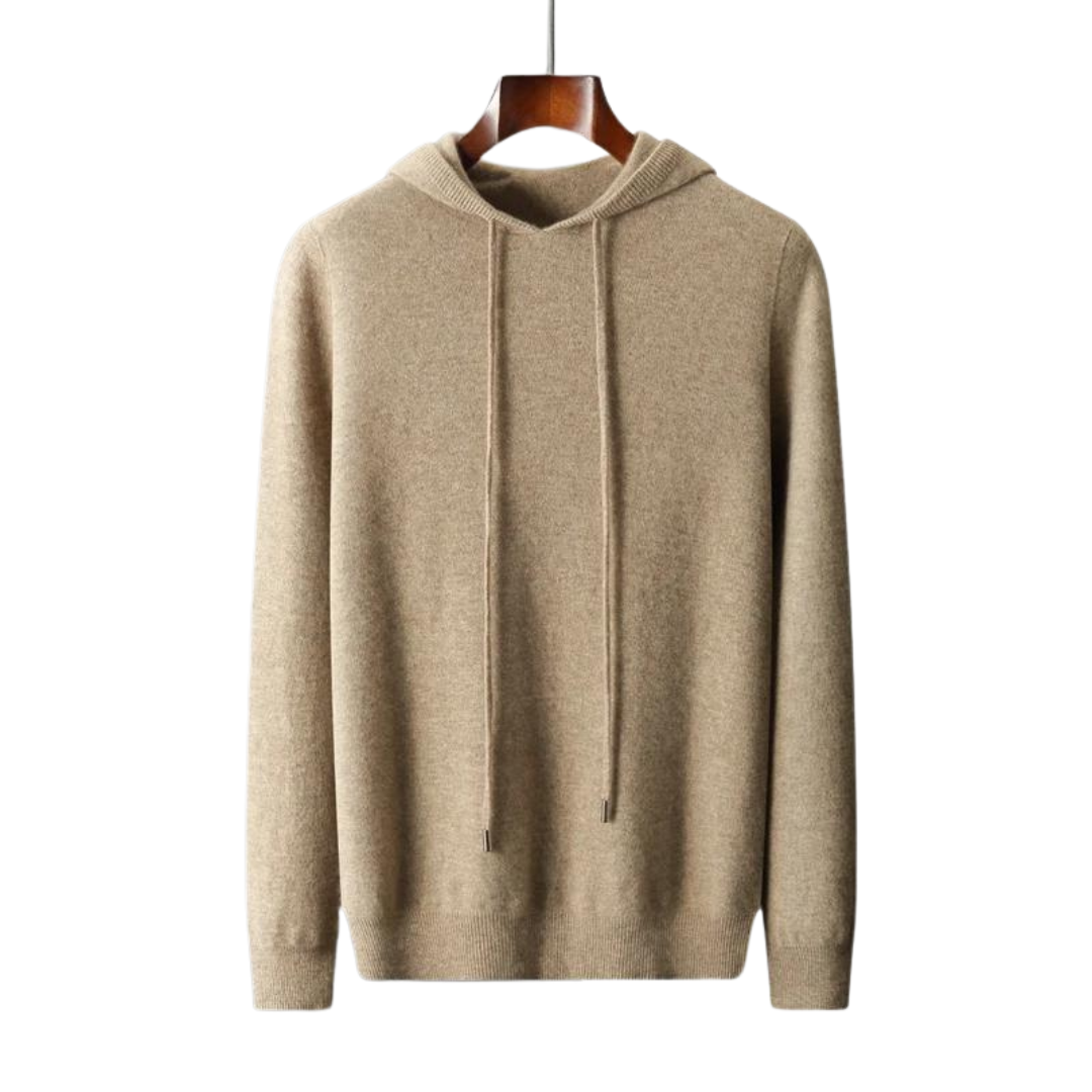 MAGLIONE CON CAPPUCCIO 100% CASHMERE