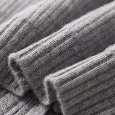 GILET A COSTINE 100% CASHMERE