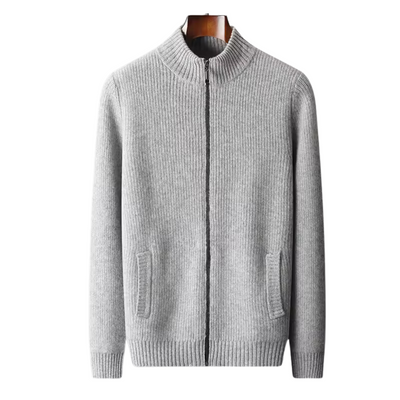GILET A COSTINE 100% CASHMERE