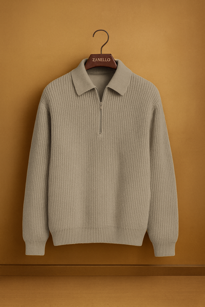 Vera™ | Maglione lavorato a maglia con mezza zip